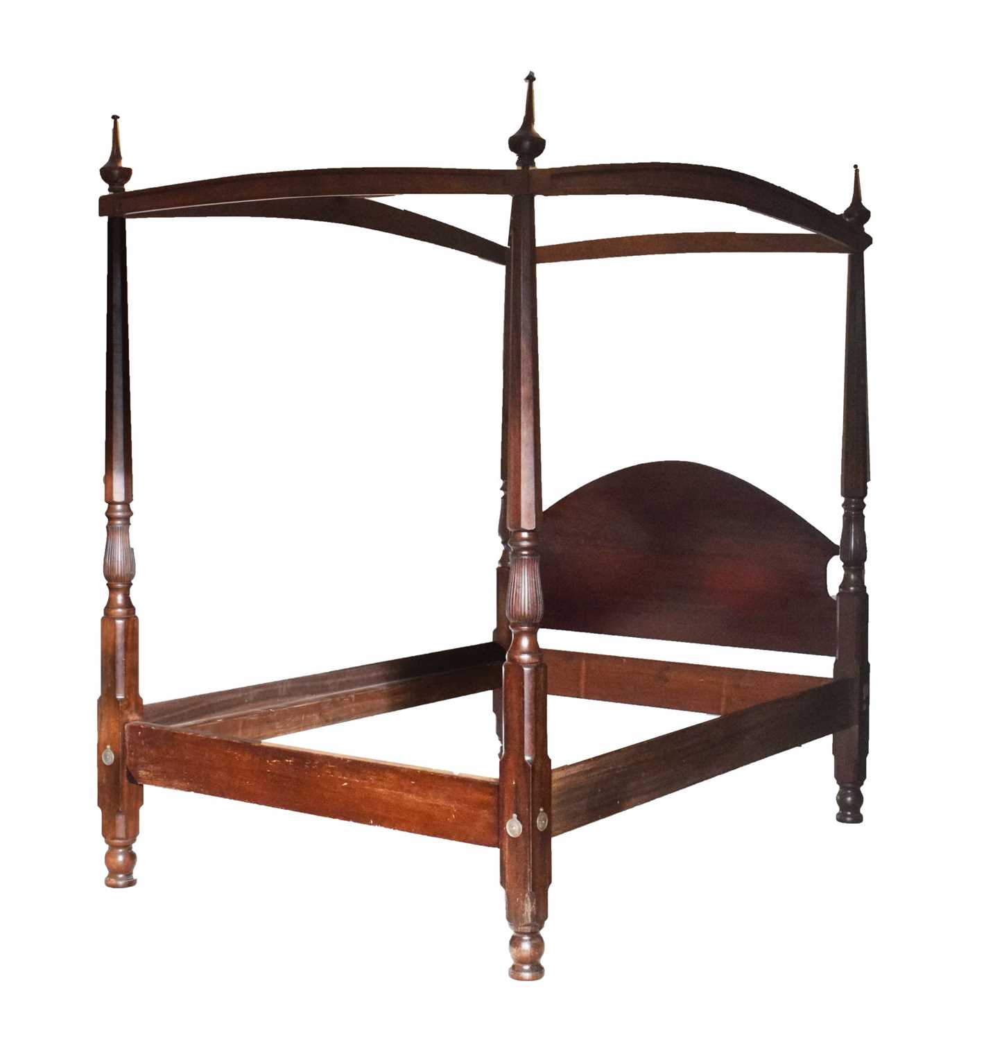 Lot 550 - Mahogany four-poster bed