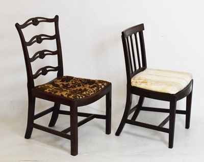 Lot 737 - George III ladderback chair, and one other