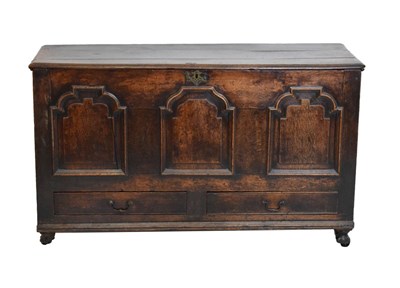 Lot 564 - George III three-panel mule chest