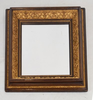 Lot 610 - Early 20th Century square wall mirror with gilt decoration