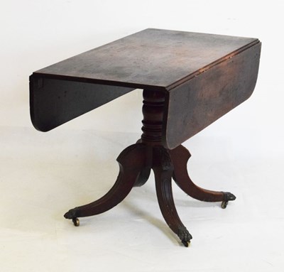 Lot 707 - George IV mahogany drop-leaf pedestal table