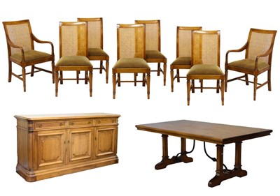 Lot 577 - C.1990s teak dining suite