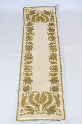 Lot 297 - Early 20th Century gold thread embroidered altar cloth