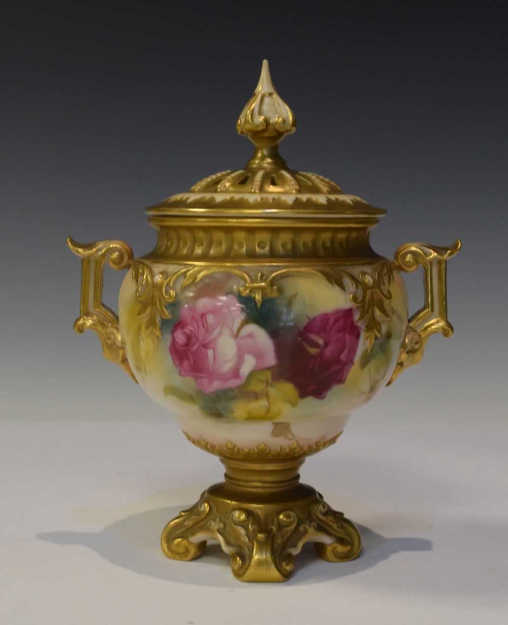 Lot 349 - Royal Worcester pot pourri vase