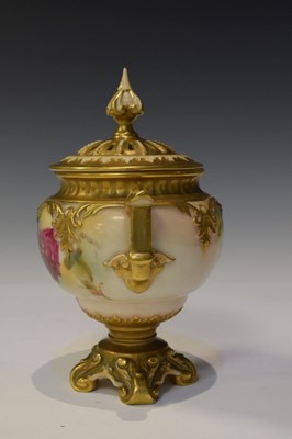 Lot 349 - Royal Worcester pot pourri vase