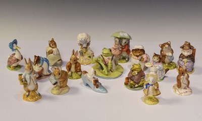 Lot 373 - Group of seventeen Beswick Beatrix Potter figures