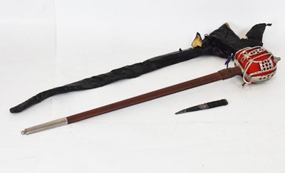 Lot 478 - George V Scottish officers basket-hilted broad sword