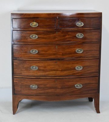 Lot 558 - 19th Century mahogany bowfront chest of drawers