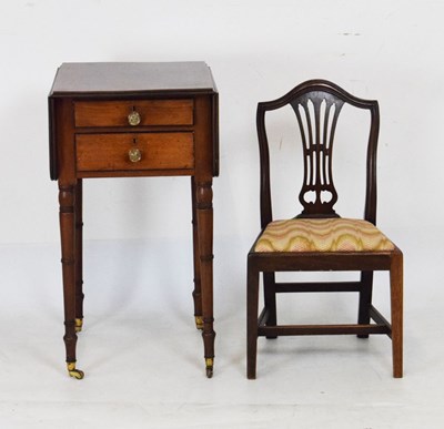 Lot 723 - Hepplewhite-style child's country chair, and Pembroke table