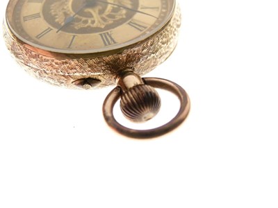 Lot 143 - Lady's 14K yellow metal cased pocket watch