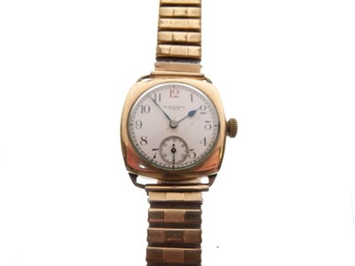 Lot 127 - Waltham USA - Gentleman's gold plated wristwatch