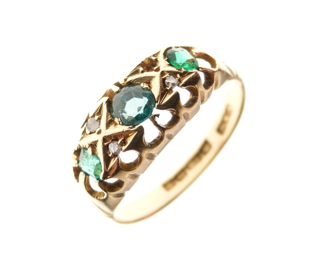 3 Inches Light Green & Golden Gota Ring Set Of 6 main image 1