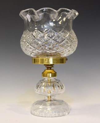 Lot 734 - Thomas Webb cut glass table lamp