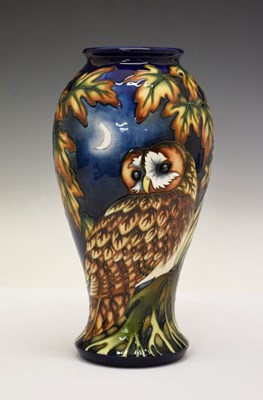 Lot 406 - Moorcroft Pottery - 'Night Watch' pattern baluster vase