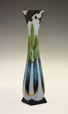 Lot 404 - Moorcroft Pottery - 'Moonlit Firs' pattern tapered vase