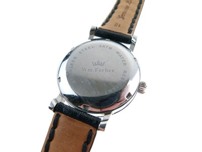 Lot 71 - William Forbes - Stainless steel cased wristwatch