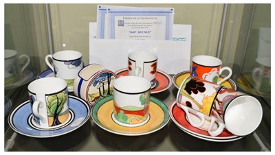 Lot 445 - Clarice Cliff limited edition cups and saucers