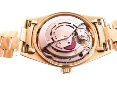 Lot 70 - Rolex - Gentleman's 18K Day Date automatic chronometer wristwatch