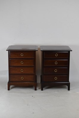 Lot 637 - Pair of Stag Minstrel bedside chests