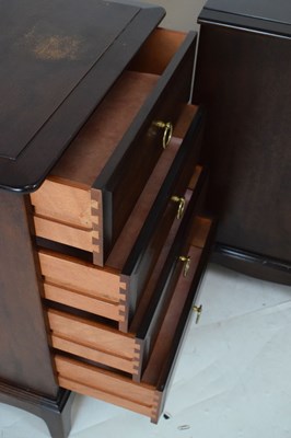 Lot 637 - Pair of Stag Minstrel bedside chests