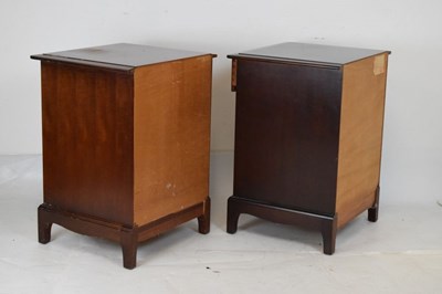 Lot 637 - Pair of Stag Minstrel bedside chests