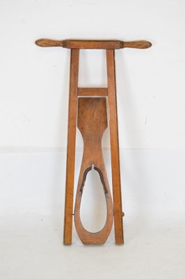 Lot 278 - Circa 1900. wooden folding boot jack