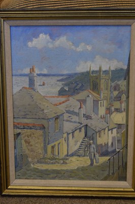 Lot 582 - Charles Penrose - Oil on board - 'Barnoon Hill', St. Ives