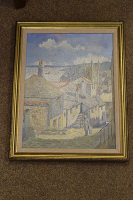 Lot 582 - Charles Penrose - Oil on board - 'Barnoon Hill', St. Ives