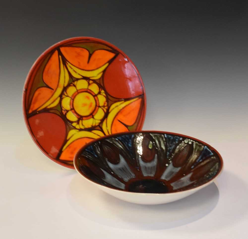 Lot 379 - Poole Pottery - Delphis charger and bowl