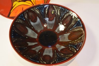 Lot 379 - Poole Pottery - Delphis charger and bowl