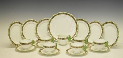 Lot 367 - Rare Aynsley butterfly-handled part tea service