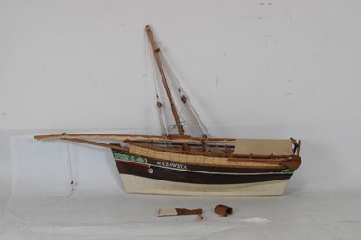 Lot 161 - 'Mazoweya' wooden model sailing boat