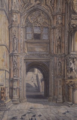 Lot 485 - Atkinson Armstrong - Watercolour - 'Porta Della Carta, Doges Palace,Venice'