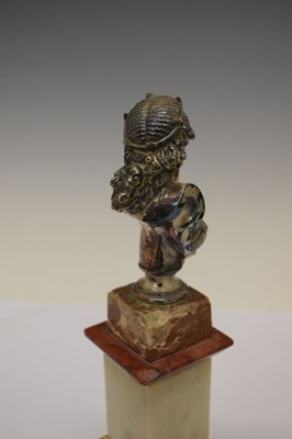 Lot 260 - Silvered bronze bust on pedestal