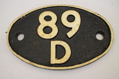 Lot 217 - Quantity of railway/ wagon plates and centenary medal