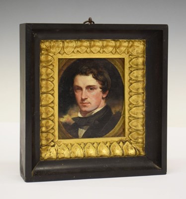 Lot 559 - 19th Century English School - Oil on panel - Portrait of a Gentleman