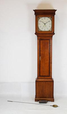 Lot 424 - Early 19th Century oak and mahogany cased 30-hour longcase clock, Jonas Jonas, Newton