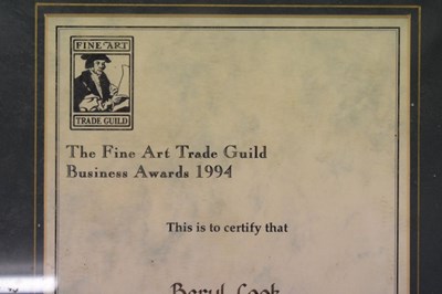 Lot 223 - Beryl Cook Interest - Fine Art Trade Guild 'Artist of the Year Award 1994' certificate