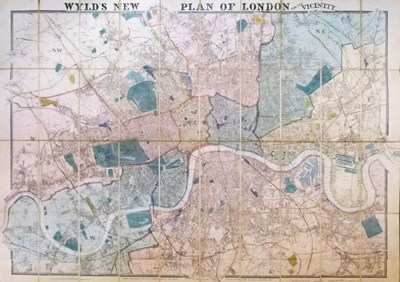 Lot 136 - Wyld's New Plan of London 1867