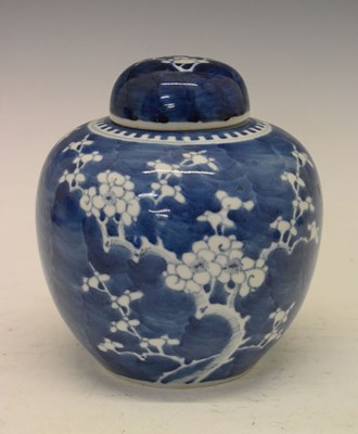 Lot 251 - Chinese blue and white porcelain prunus decorated ginger jar