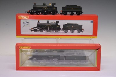 Lot 405 - Two boxed Hornby 00 gauge 'DCC Ready' railway trainset locomotives and tenders