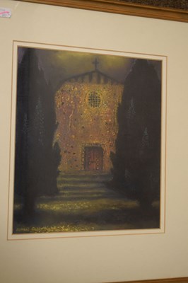 Lot 474 - Richard Cartwright (b.1951) - Pastel - 'Church of Santa Marina, Sienna'