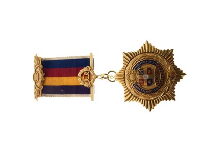 Lot 28 - 9ct gold and enamel Oddfellows medal and associated ephemera