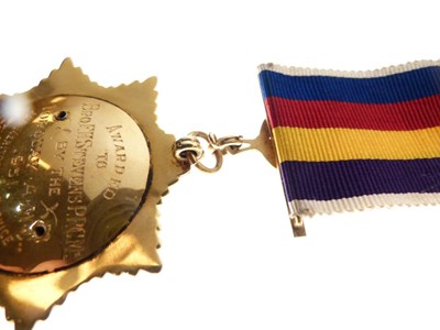 Lot 28 - 9ct gold and enamel Oddfellows medal and associated ephemera