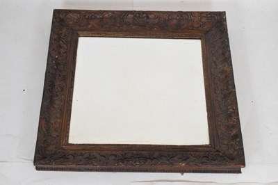 Lot 492 - Carved wood framed wall mirror