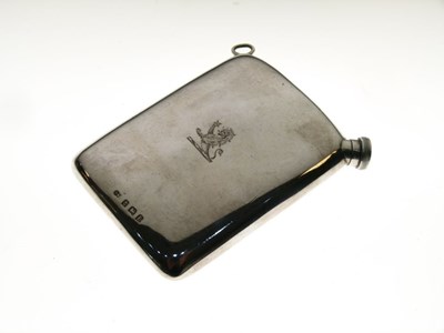 Lot 93 - George V silver hip flask