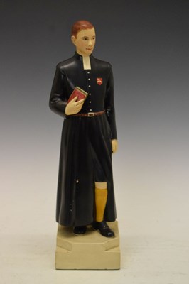 Lot 291 - Local Interest - Early 20th Century ceramic figure of a Q.E.H. (Queen Elizabeth Hospital) pupil