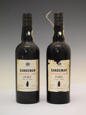 Lot 445 - Two bottles of Sandeman Vintage Port, 1966