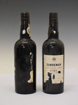 Lot 447 - Two bottles of Sandeman Vintage Port, 1966