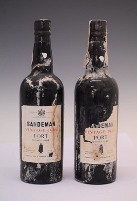 Lot 448 - Two bottles of Sandeman Vintage Port, 1966